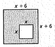 Chapter 8.4, Problem 14P, The figures below are squares. Find an expression for the area of each shaded region. Write your 