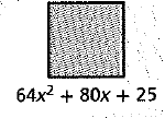 Chapter 8.7, Problem 19P, The given expression represents the area. Find the side length of the square. 64x2+80x+25 
