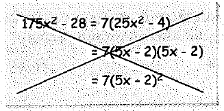 Chapter 8.7, Problem 25P, Error Analysis Describe and correct the error made in factoring the expression at the right. 