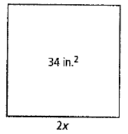Chapter 9.3, Problem 37P, Find the value of x for the square and triangle. If necessary, round to the nearest tenth. 