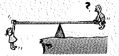 Chapter 11, Problem 29A, Is the net torque changed when a partner on a seesaw stands or hangs from her end instead of 