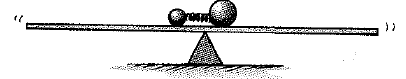Chapter 11, Problem 45A, A long track balanced like a seesaw supports a golf ball and a more massive billiard ball with a 