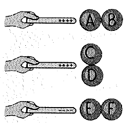 Chapter 32, Problem 24A, Three separate pairs of uncharged metal spheres are in contact. A (positively or negatively) charged 