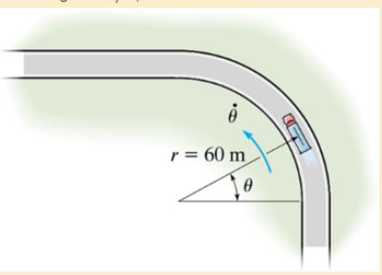 Chapter 12.8, Problem 184P, A truck is traveling along the horizontal circular curve of radius r = 60 m with a speed of 20 m/s 