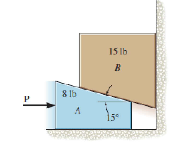 Chapter 13.4, Problem 49P, If a horizontal force P = 12lb is applied to block A determine the acceleration of the block B, 