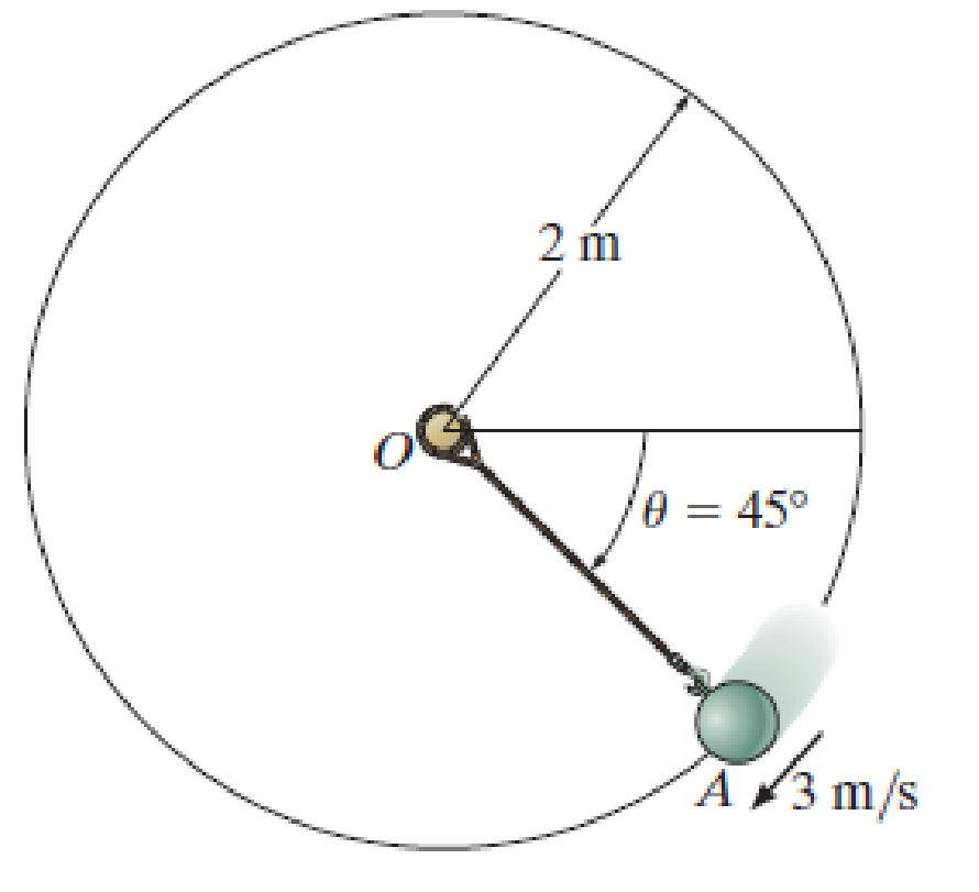 Chapter 13.5, Problem 11FP, If the 10-kg ball has a velocity of 3m/ s when it is at the position A, along the vertical path, 