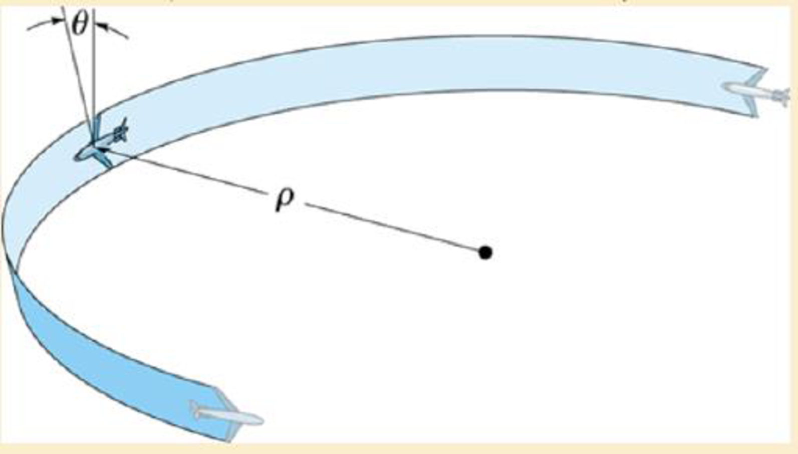 Chapter 13.5, Problem 79P, The airplane, traveling at a constant speed of 50 m/s, is executing a horizontal turn. If the plane 