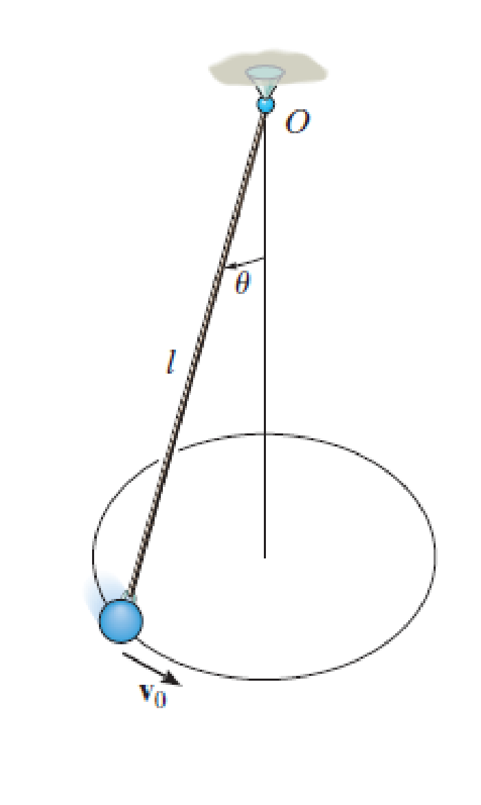 Chapter 13.5, Problem 83P, The ball has a mass m and is attached to the cord of length I. The cord is tied at the top to a 