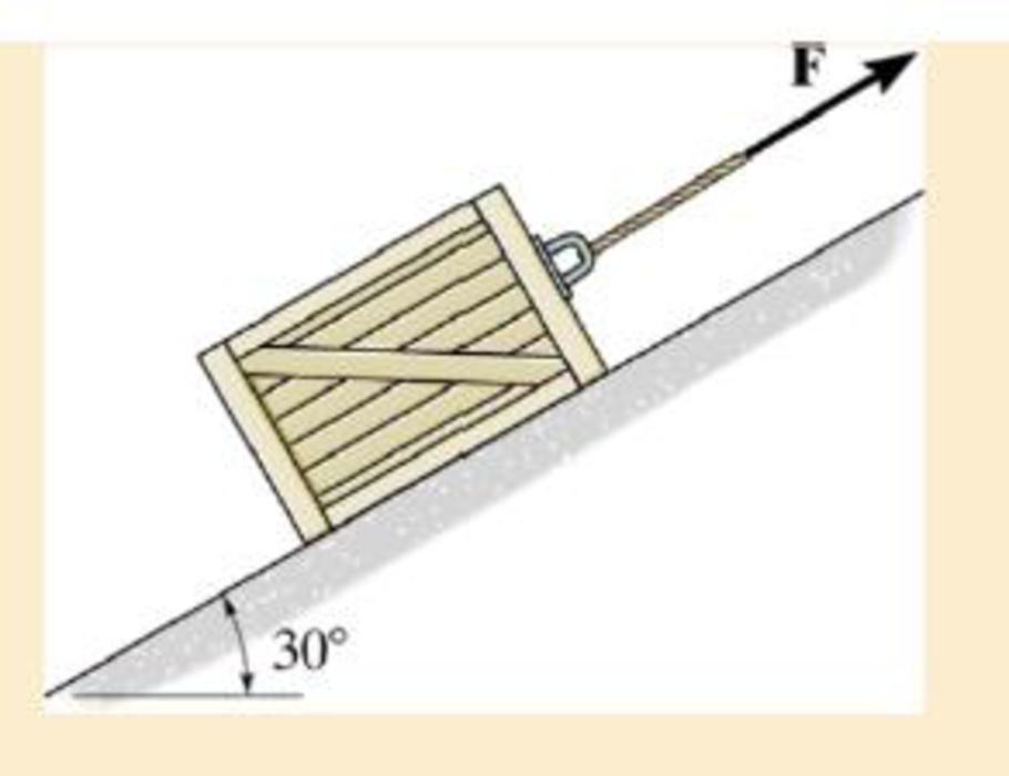 Chapter 14.4, Problem 10FP, If the block is traveling up the inclined plane with a constant velocity v = 5 m/s, determine the 
