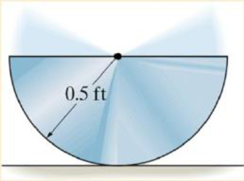 Chapter 22.2, Problem 32P, Determine the natural period of vibration of the 10-lb semicircular disk. 