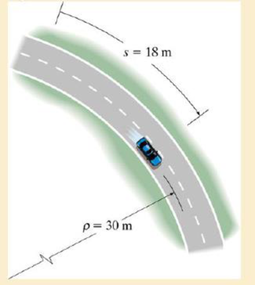 Chapter 12.7, Problem 120P, The car travels along the circular path such that its speed is increased by at = (0.5et) m/s2, where 