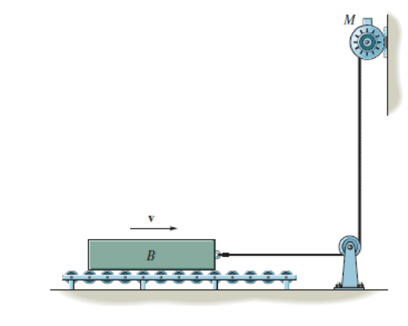 Chapter 13.4, Problem 38P, The 300-kg bar B, originally at rest, is being towed over a series of small rollers. Determine the 