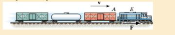 Chapter 15.2, Problem 6P, A train consists of a 50-Mg engine and three cars, each having a mass of 30 Mg. If it takes 80 s for 