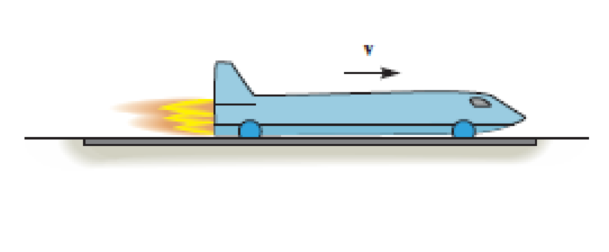 Chapter 15.9, Problem 136P, The rocket car has a mass of 2 Mg (empty) and carries 120 kg of fuel. If the fuel is consumed at a 