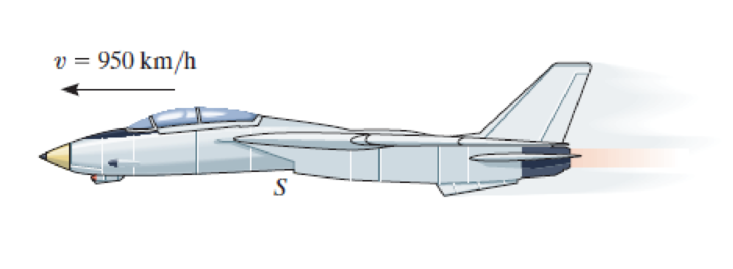 Chapter 15.9, Problem 142P, The 12-Mg jet airplane has a constant speed of 950 km/h when it is flying along a horizontal 