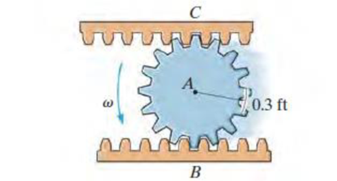 Chapter 16.5, Problem 64P, The pinion gear A rolls on the fixed gear rack B with an angular velocity  = 4 rad/s. Determine the 