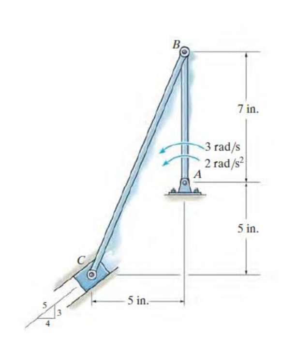 Chapter 16.8, Problem 8RP, At the given instant member AB has the angular motions shown. Determine the velocity and 