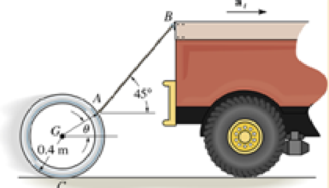 Chapter 17.3, Problem 52P, The pipe has a mass of 800 kg and is being towed behind a truck. If the angle  = 30, determine the 
