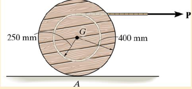 Chapter 17.5, Problem 96P, The spool has a mass of 100 kg and a radius of gyration of kG = 0.3 m. If the coefficients of static 
