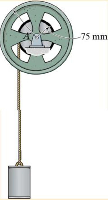 Chapter 18.4, Problem 12P, Determine the velocity of the 50-kg cylinder after it has descended a distance of 2 m. Initially, 