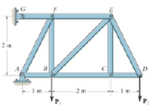 Chapter 6.3, Problem 18P, Determine the force in each member of the truss and state if the members are in tension or 