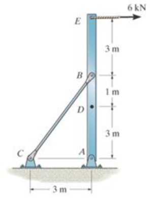 Chapter 7.1, Problem 32P, Determine the internal normal force, shear force, and moment at point D. Probs. 7-32 