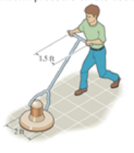 Chapter 8.8, Problem 109P, The floor-polishing machine rotates at a constant angular velocity. If it has weight of 80 lb, 