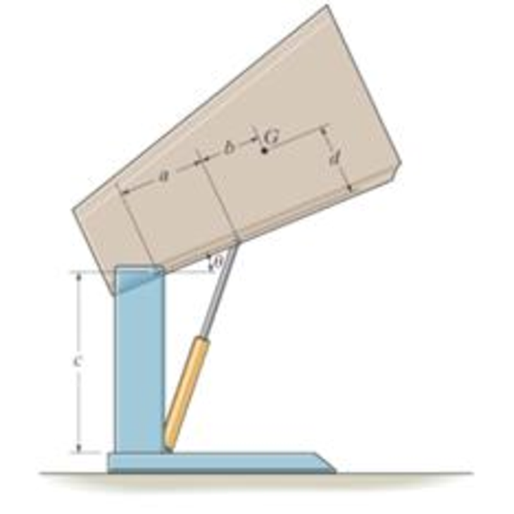 Chapter 11.3, Problem 22P, Determine the force in the hydraulic cylinder needed to hold in the general position . 