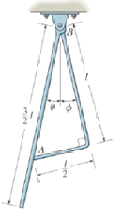 Chapter 11.7, Problem 42P, The contact at A is smooth, end both are pm connected at B. 