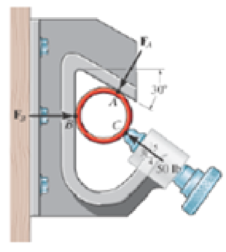 Chapter 3.4, Problem 1RP, If the bolt exerts a force of 50 lb on the pipe in the direction shown, determine the forces FA and 