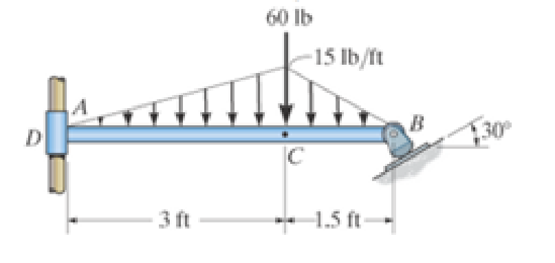 Chapter 7.1, Problem 20P, Determine the internal normal force, shear force, and moment at point C, which is located just to 