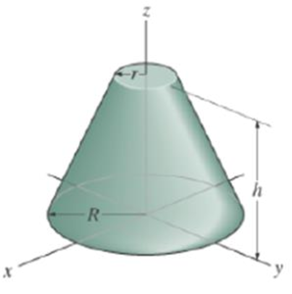 Chapter 9.1, Problem 41P, Locate the centroid z of the frustum of the right-circular cone. Prob. 9-41 