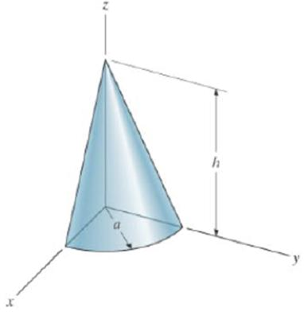 Chapter 9.1, Problem 43P, Locate the centroid of the quarter-cone. Prob. 9-43 