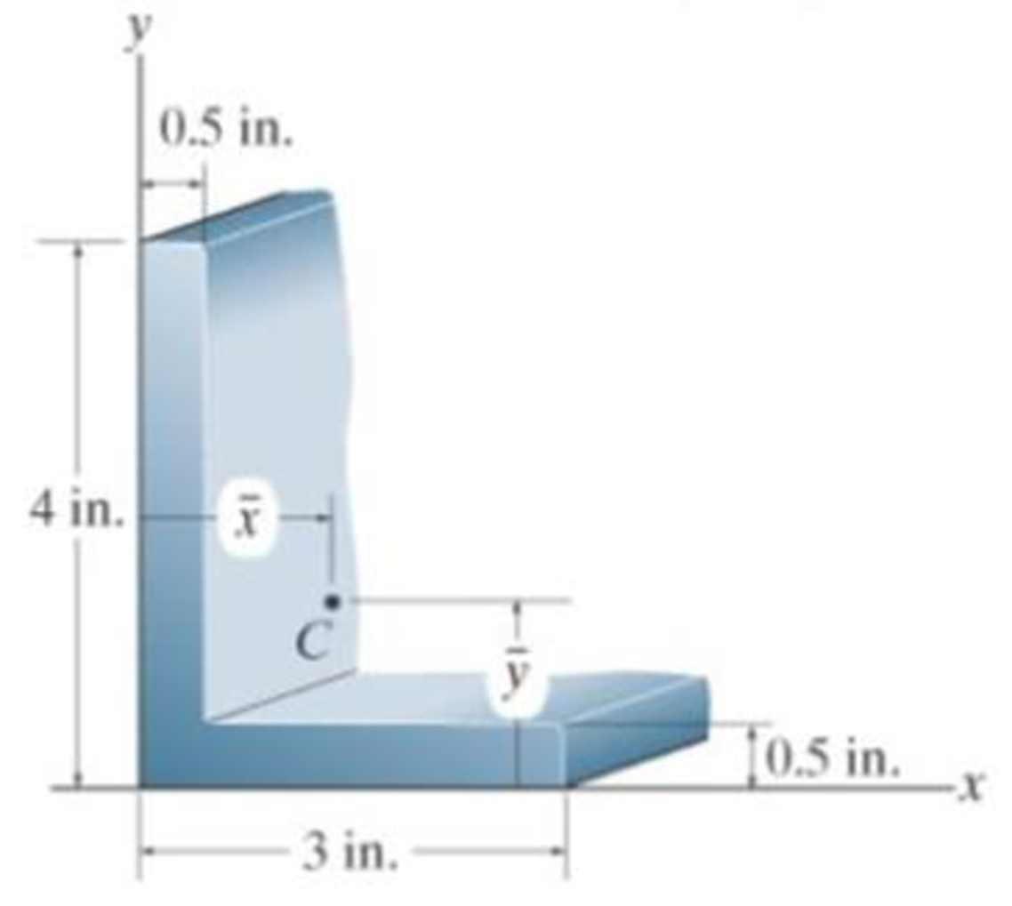 Chapter 9.2, Problem 10FP, Locate the centroid (x,y) of the cross-sectional area. 