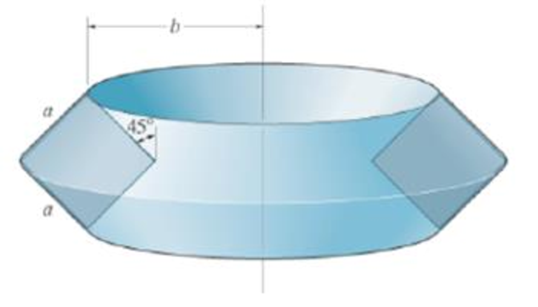Chapter 9.3, Problem 103P, Determine the surface area and the volume of the ring formed by rotating the square about the 