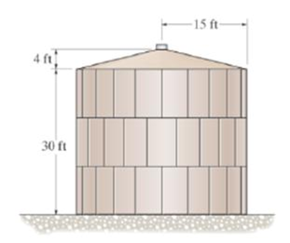 Chapter 9.3, Problem 92P, Determine the volume of the storage tank. Probs. 9-91/92 