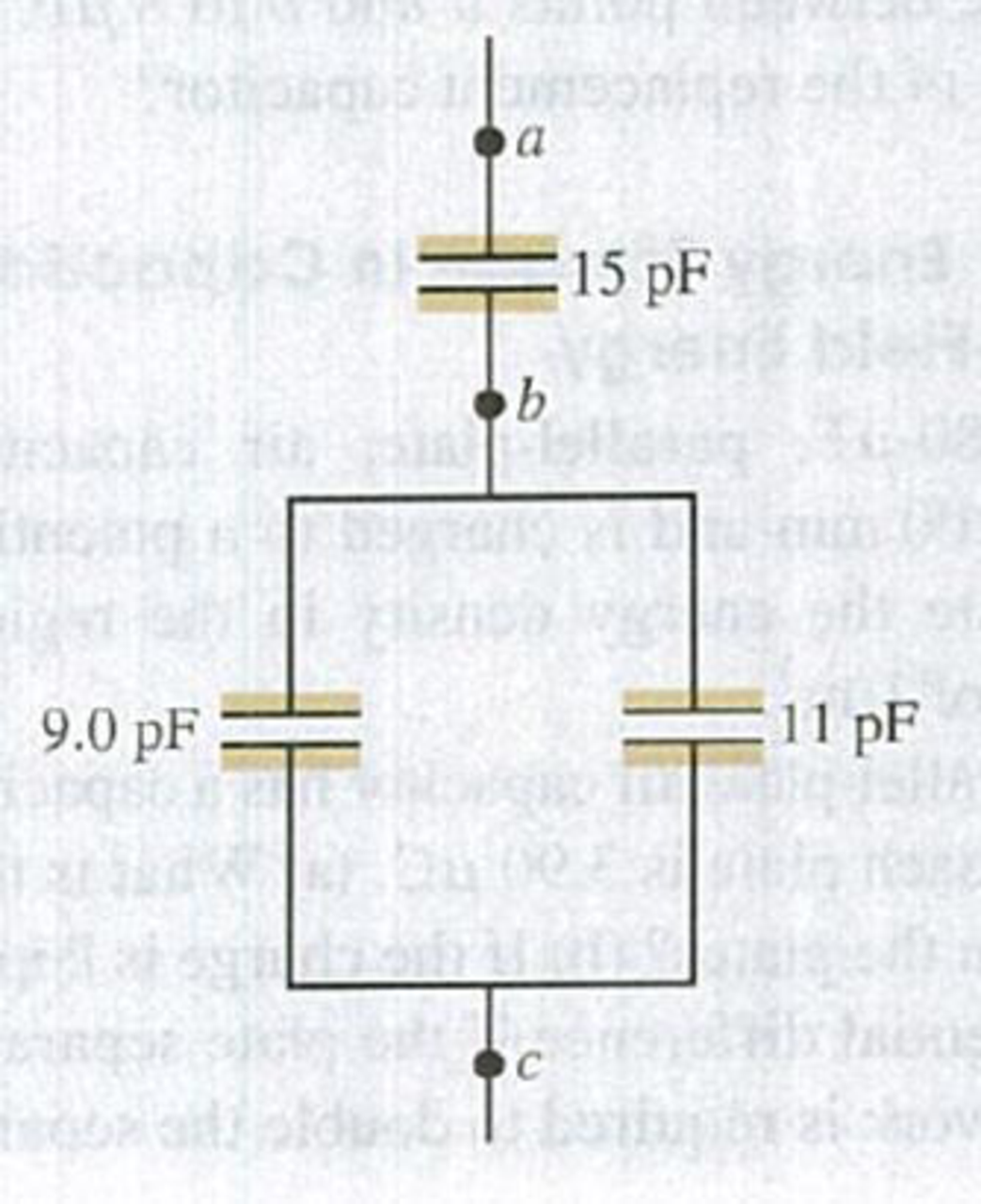Chapter 24, Problem 24.16E, For the system of capacitors shown in Fig. E24.16, Find the equivalent capacitance (a) between b and 