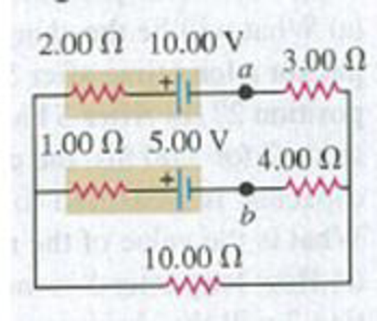 Chapter 26, Problem 26.29E, The 10.00-V battery in Fig. E26.28 is removed from the circuit and reinserted with the opposite 