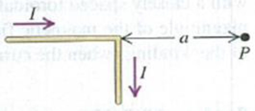 Chapter 28, Problem 28.70P, CALC The wire shown in Fig. P28.70 is infinitely long and carries a current I. Calculate the 