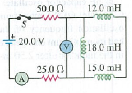Chapter 30, Problem 30.57P, CP In the circuit shown in Fig. P30.57, the switch S has been open for a long time and is suddenly 