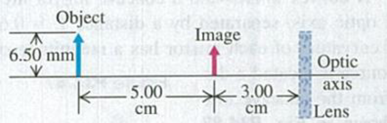 Chapter 34, Problem 34.80P, Figure P34.80 shows an object and its image formed by a thin lens. (a) What is the focal length of 