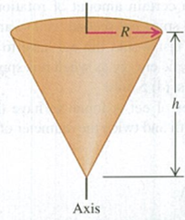 Chapter 9, Problem 9.90CP, CALC Calculate the moment of inertia of a uniform solid cone about an axis through its center (Fig. 