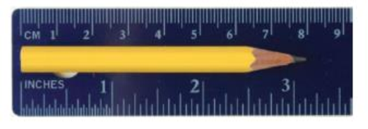 Chapter 1, Problem 1.31UKC, State the length of the pencil depicted in the accompanying figure in both inches and centimeters 
