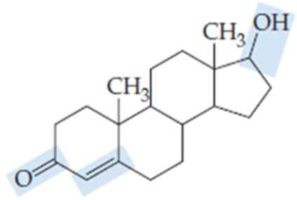 Chapter 12, Problem 12.64CP, Identify the indicated functional groups in the following molecules: (a)Testosterone, a male sex , example  1