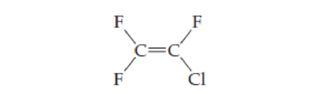 Chapter 13.8, Problem 13.18P, Polychlorotrifluoroethylene (PCTFE (Kel-F)) is a polymer that has the lowest water vapor 