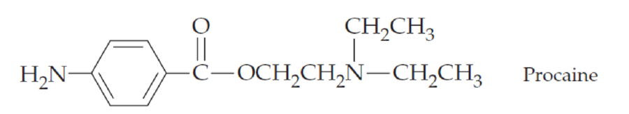 Chapter 17, Problem 17.62AP, Procaine, a local anesthetic whose hydrochloride is Novocain, has the following structure. Identify 