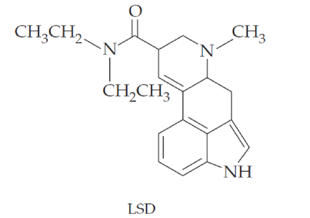 Chapter 17, Problem 17.66AP, LSD (lysergic acid diethylamide), a semisynthetic psychedelic drug of the ergoline family, has the 