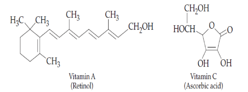 Chapter 19.9, Problem 19.19P, Compare the structures of vitamin A and vitamin C. Which one is water-soluble and which is 