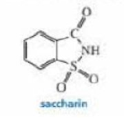 Chapter 18, Problem 106P, Saccharin, an artificial sweetener, is about 300 times sweeter than sucrose. Describe how saccharin 