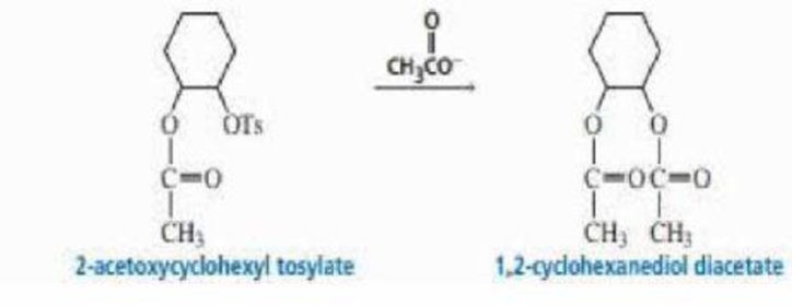Chapter 23, Problem 42P, 2-Acetoxycyclohexyl tosylate reacts with acetate ion to form 1,2-cyclohexanediol diacetate. The 